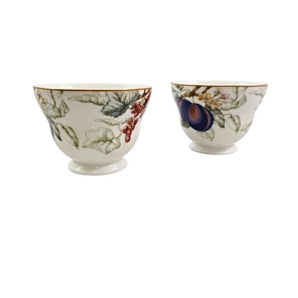Charter Club Casuals Summer Grove 10 Oz Porcelain Berries Mugs Cups – Set of 2 - Picture 3 of 16
